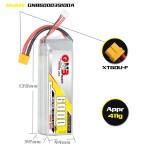 GNB GAONENG 3S 6000 mAh 11.1V 100C 200C XT60 LiPo-Akku mit hoher Entladung Drohne Hubschrauber RC-Autoboot Lkw Schleppwagen Schlepptank